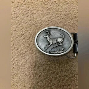 Mens Belt Size 42” With Deer Belt Buckle